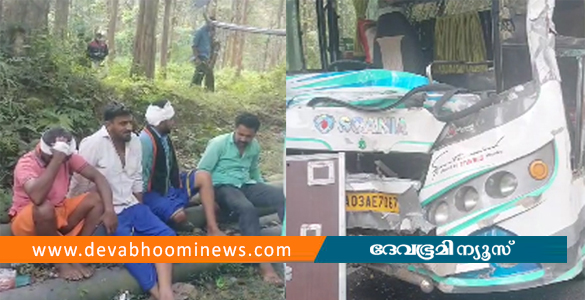 വയനാട്ടില്‍ അയ്യപ്പ ഭക്തര്‍ സഞ്ചരിച്ച വാഹനത്തിന് നേരെ കാട്ടാനയുടെ ആക്രമണം