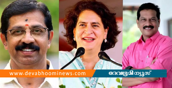 വയനാട്ടില്‍ പ്രിയങ്കയും ചേലക്കരയില്‍ യുആര്‍ പ്രദീപും; പാലക്കാട് സി കൃഷ്ണകുമാറും മുന്നില്‍